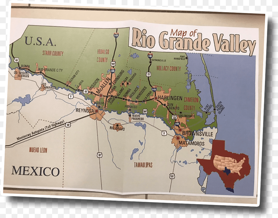 Mcallen Texas Is Located In The Rio Grande Valley, Chart, Map, Plot, Atlas Png Image