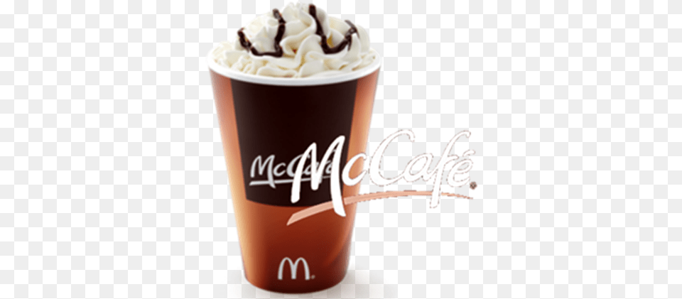 Mccafe Hood Large Hot Chocolate Mcdonalds, Cream, Dessert, Food, Ice Cream Png Image