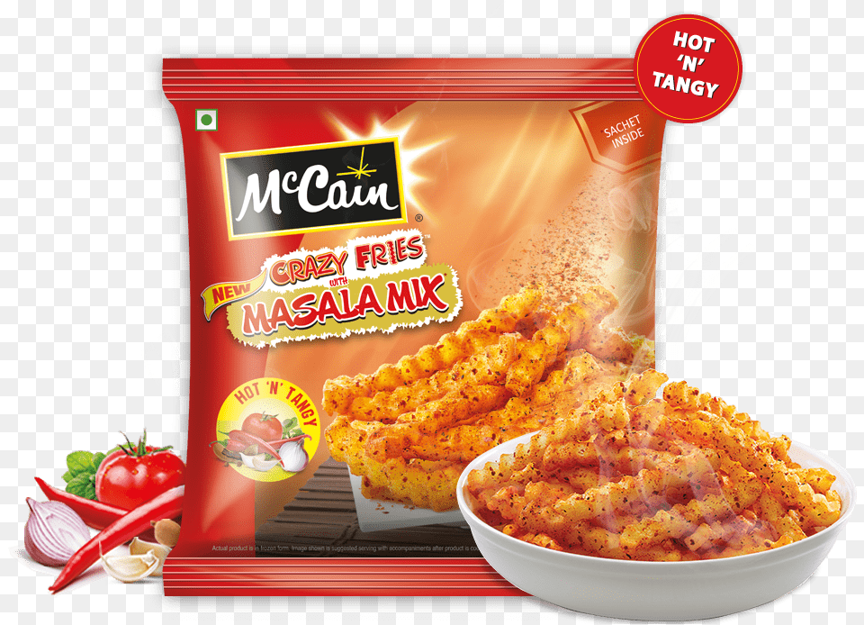 Mccain New Crazy Fries With Masala Mix Mc Can Products, Food, Lunch, Meal, Ketchup Free Png