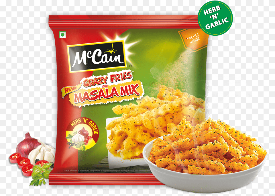 Mccain New Crazy Fries With Masala Mix Types Of Mccain Fries, Food, Snack Free Png