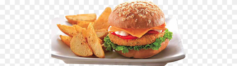 Mccain Super Veg Burger Patty Cheeseburger, Food, Lunch, Meal Png