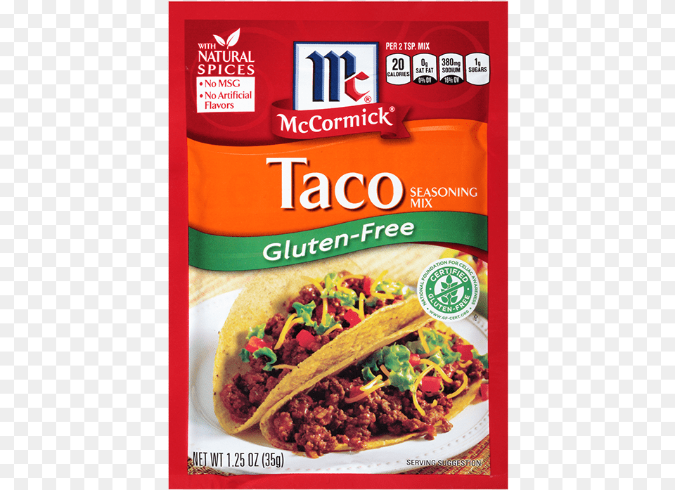 Mccormick Gluten Taco Seasoning, Food, Sandwich Png