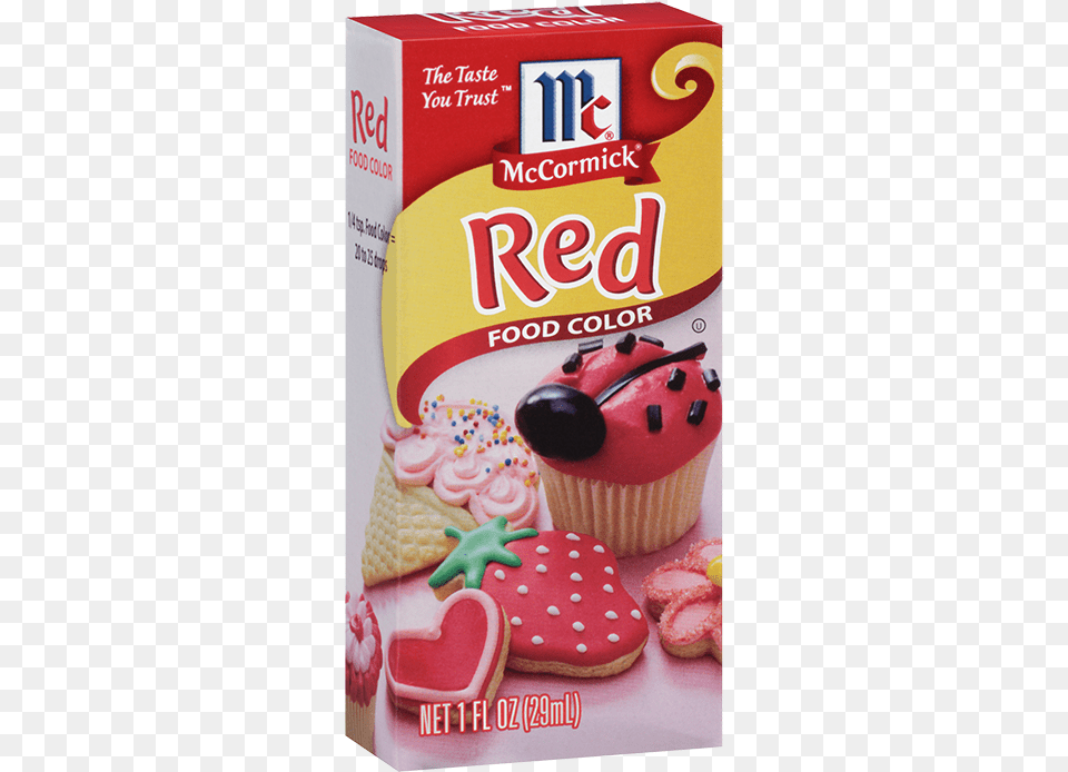 Mccormick Red Food Color Mccormick Red Food Coloring, Cake, Cream, Cupcake, Dessert Free Png Download