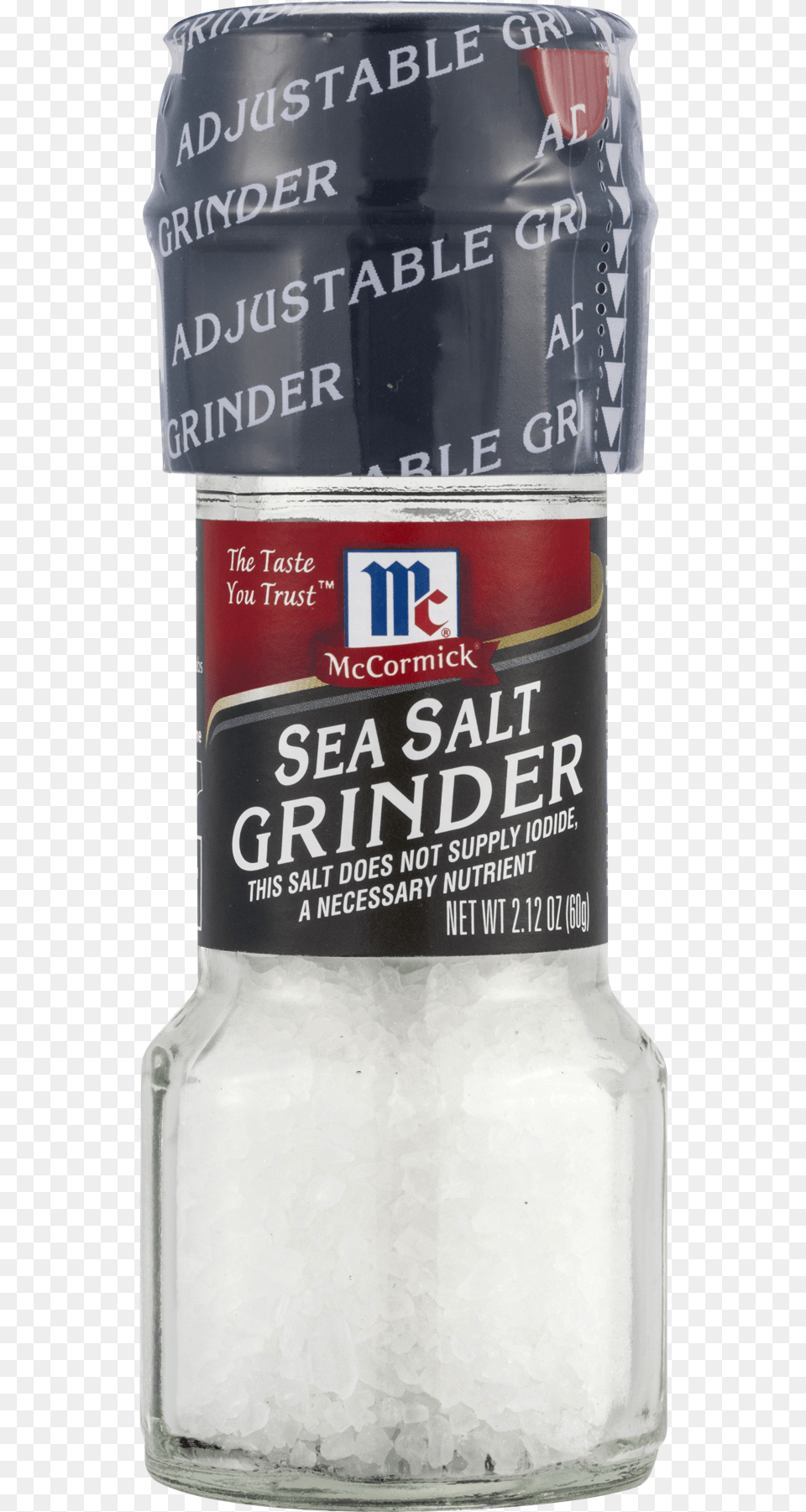 Mccormick Sea Salt Grinder 212 Oz Bottle, Can, Tin, Ice, Beverage Png
