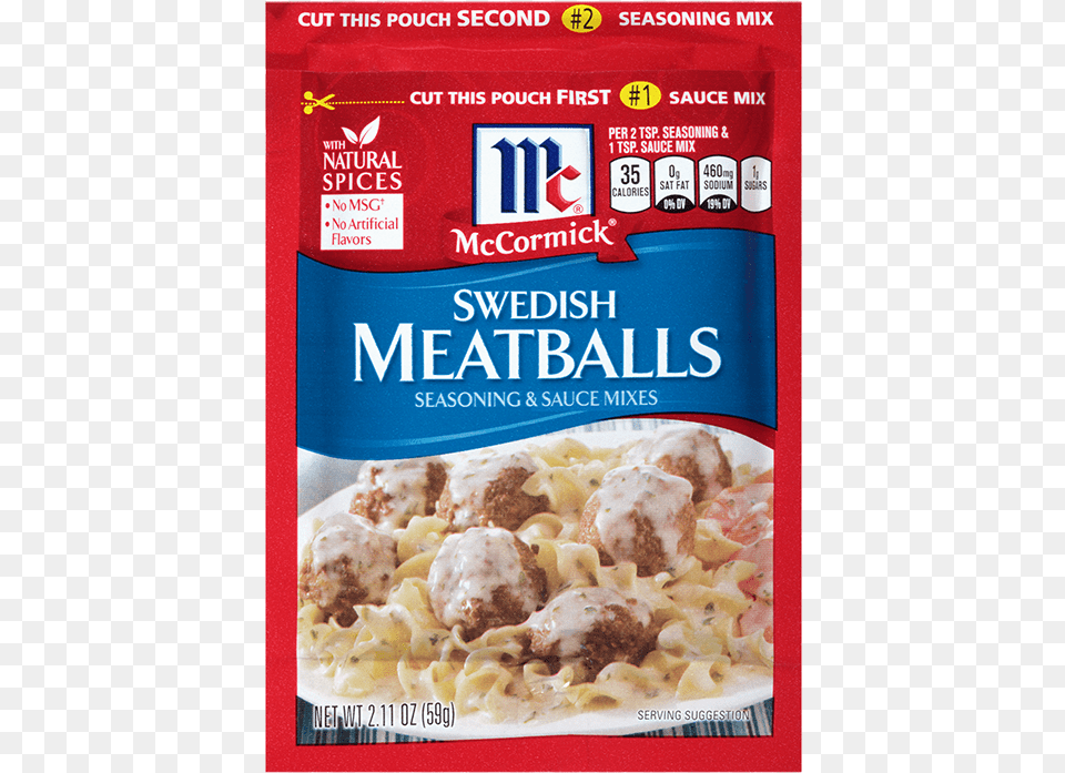 Mccormick Swedish Meatballs Seasoning Amp Sauce Mix Mccormick Swedish Meatballs, Food, Meat, Pizza Free Png