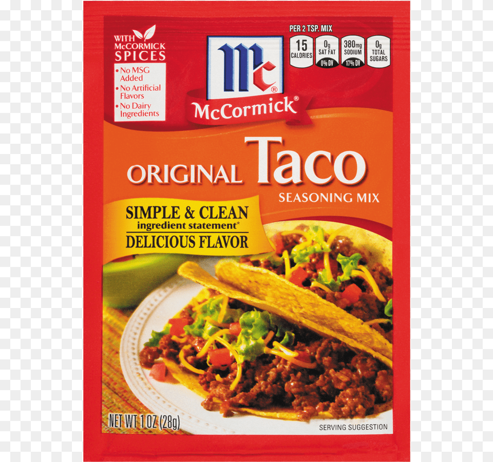 Mccormick Taco Seasoning, Food, Advertisement, Poster, Sandwich Png