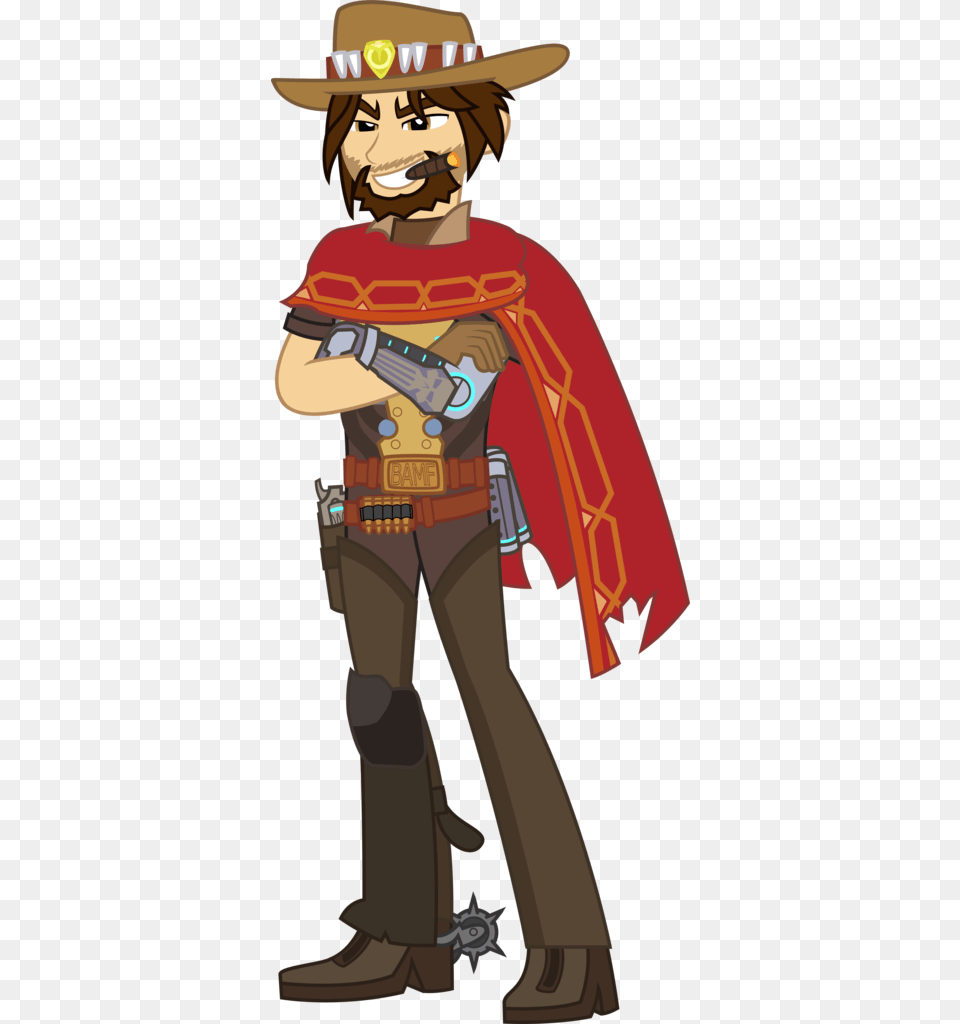 Mccree Cigar, Book, Cape, Clothing, Comics Free Png Download