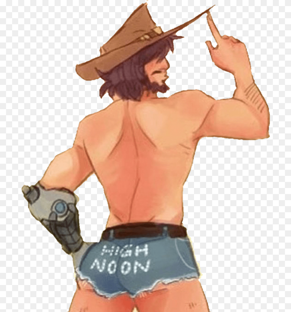 Mccree Hat Mccree In Underwear, Clothing, Adult, Female, Person Free Png Download