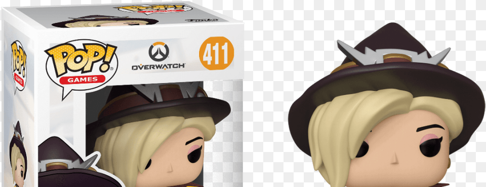 Mccree Hat Overwatch Funko Pop Halloween Mercy Bruja 1 Witch Mercy Funko Pop, Box, Clothing, Book, Publication Png
