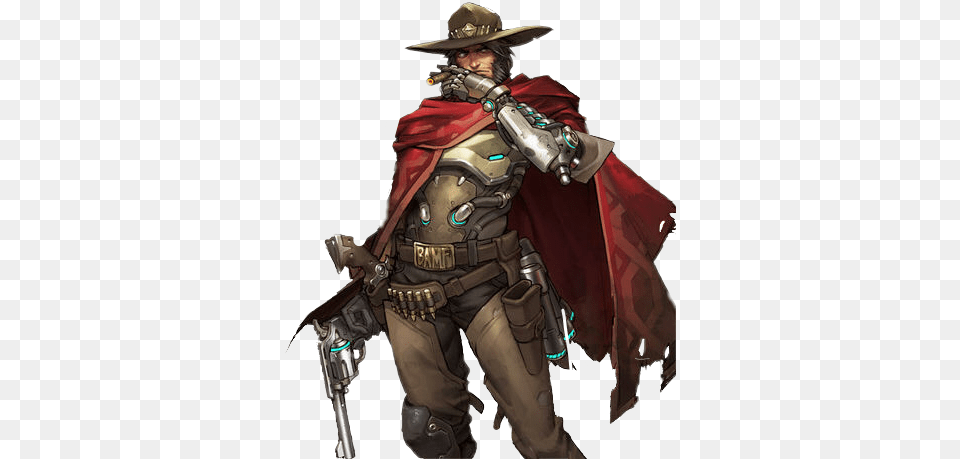 Mccree Jessemccree Overwatch Sticker Cutout Aesthetic Mccree Overwatch Concept Art, Clothing, Costume, Person, Adult Png Image