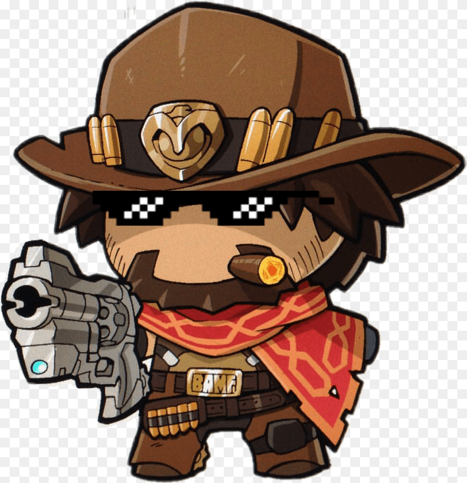 Mccree Mccree Stickers, Clothing, Hat, Baby, Person Free Transparent Png
