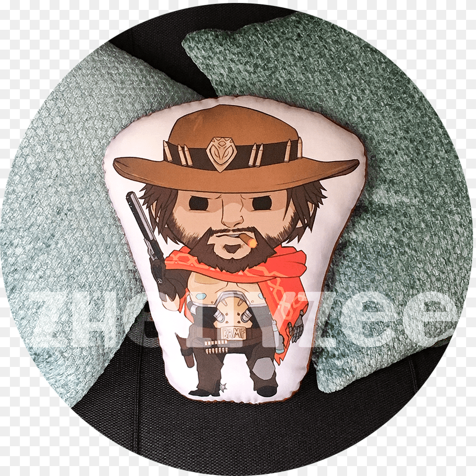 Mccree Pillow Plush Pillow, Clothing, Cushion, Hat, Home Decor Free Transparent Png