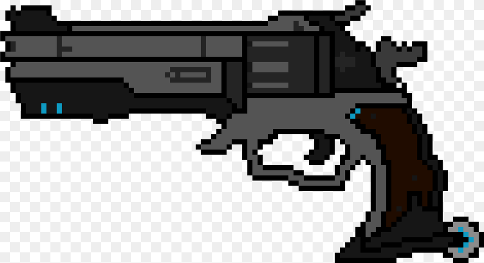 Mccree S Gun Mccree39s Gun Pixel Art, Firearm, Handgun, Weapon, Scoreboard Free Png