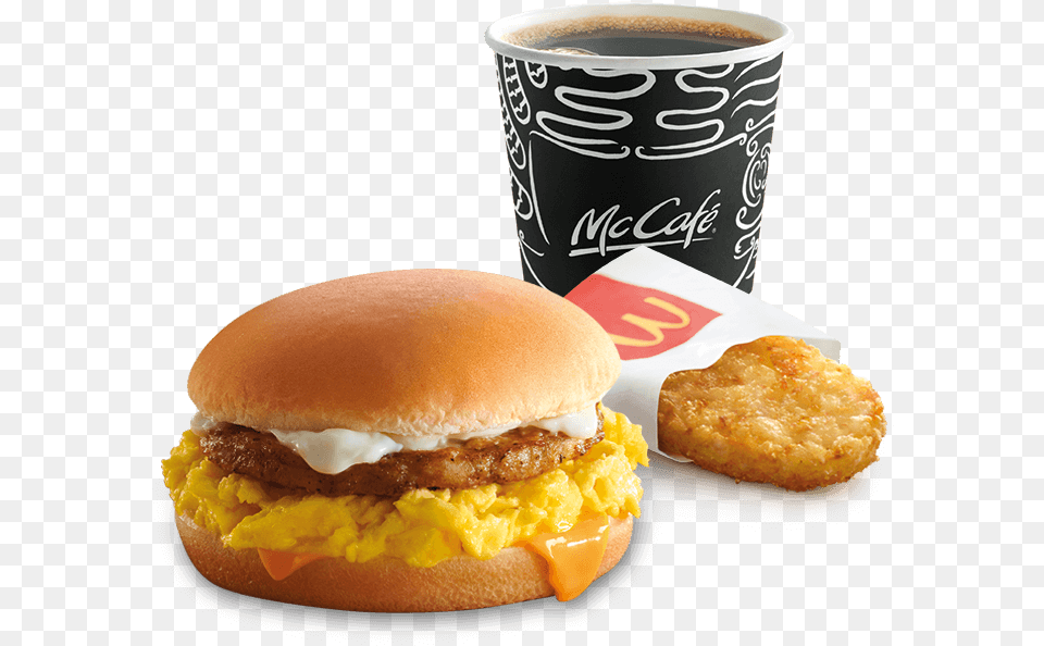 Mcd Sausage And Scrambled Eggs, Burger, Food, Cup, Disposable Cup Png Image