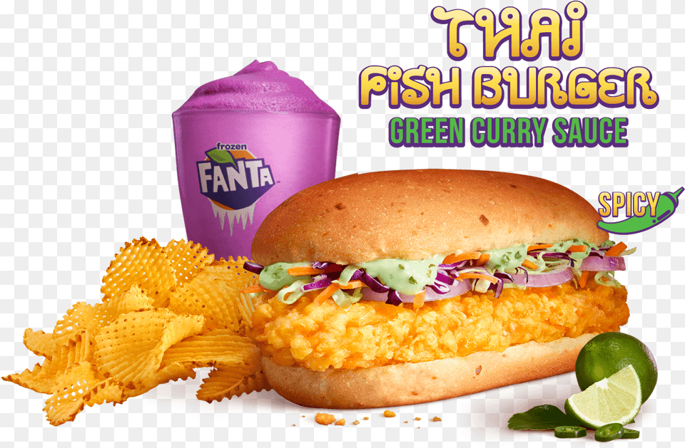Mcd Thai Fish Burger, Food, Advertisement Png