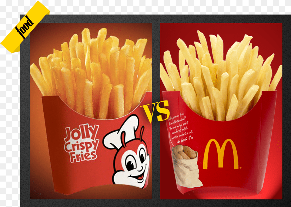 Mcdo And Jollibee Fries, Food, Plant, Face, Head Png Image