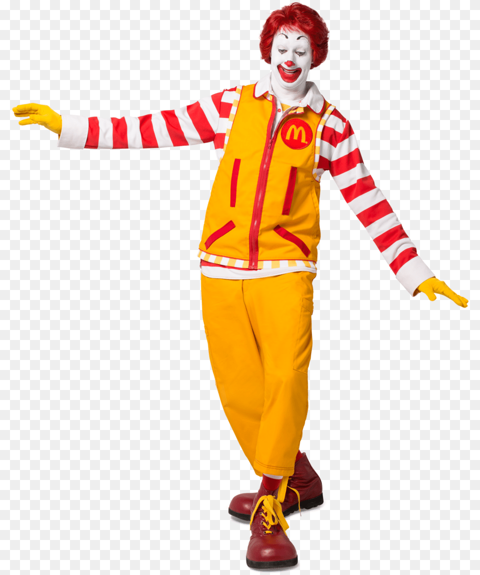 Mcdonald Clown Ronald Mcdonald Transparent Background, Person, Performer, Clothing, Costume Free Png Download