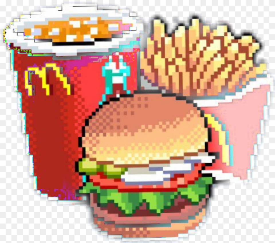 Mcdonald Tumblr Chick Chips Burger Hake Hakeslider Pixel Food Transparent Png