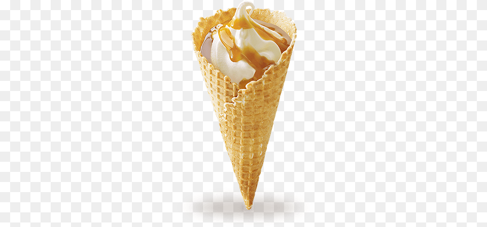 Mcdonald Waffle Caramel Ice Cream, Dessert, Food, Ice Cream Free Png Download
