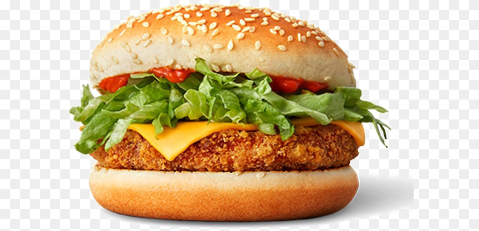 Mcdonalds Burger Background Image Veggie Mcspice, Food Free Transparent Png