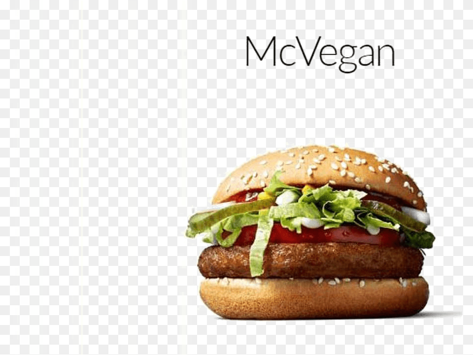 Mcdonalds Burger Transparent Mcvegan Burger, Food, Advertisement Free Png