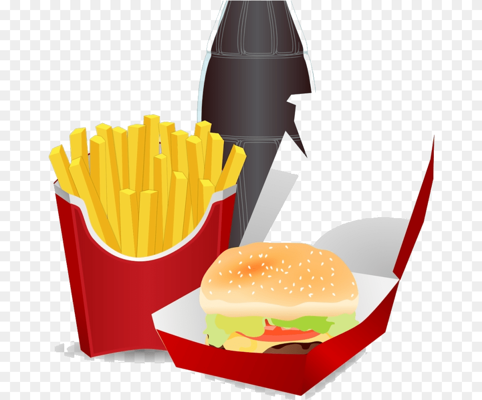 Mcdonalds Fast Food Meal Clipart Transparent X Junk Foods Clipart, Burger, Fries, Lunch Png Image