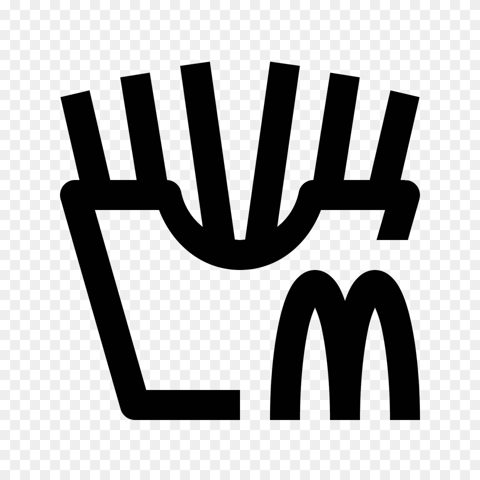 Mcdonalds French Fries Icon, Gray Free Transparent Png