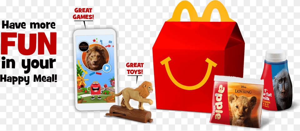 Mcdonalds Happy Meal, Animal, Bag, Lion, Mammal Png