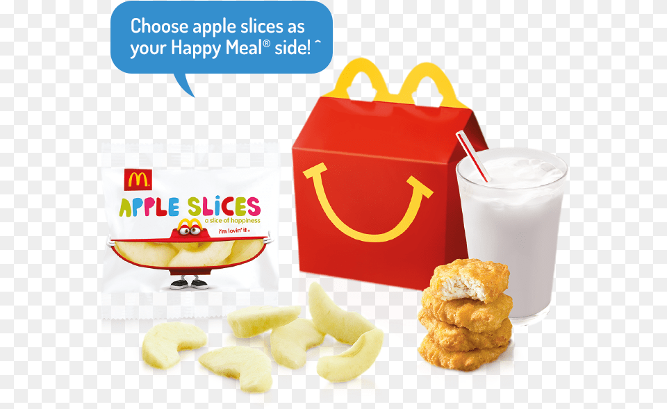 Mcdonalds Happy Meal Apple Slices Mcdonalds Healthy Happy Meal, Food, Lunch, Fried Chicken, Bag Free Png