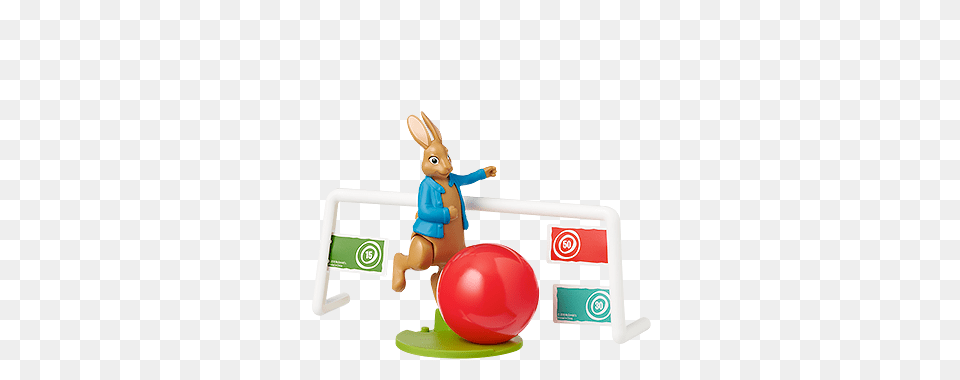 Mcdonalds Happy Meal Toys Peter Rabbit Soccer Kids Time, Sphere, Crib, Furniture, Infant Bed Free Png