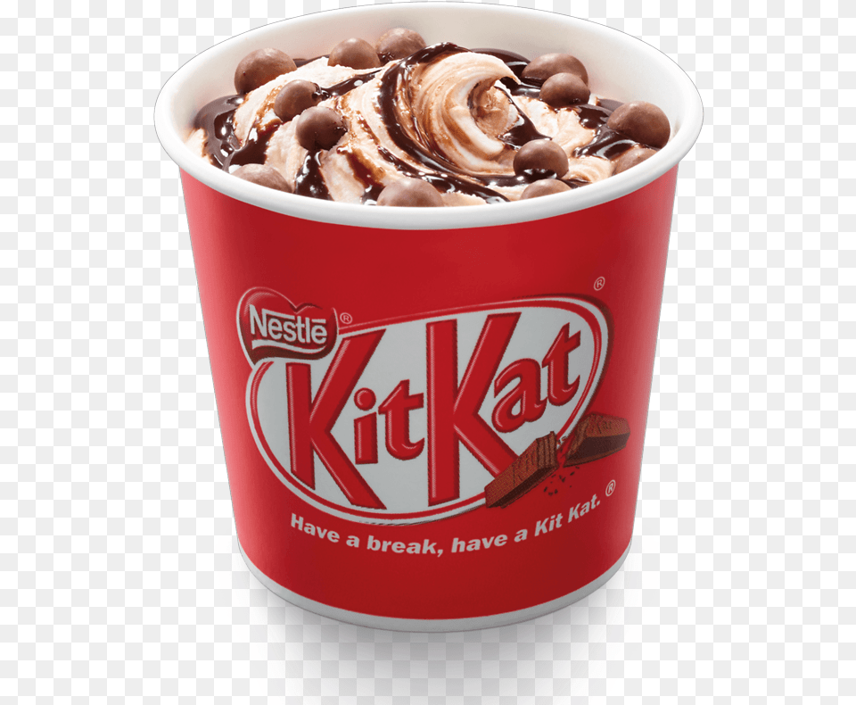 Mcdonalds Kit Kat Mcflurry, Cream, Dessert, Food, Ice Cream Free Png Download