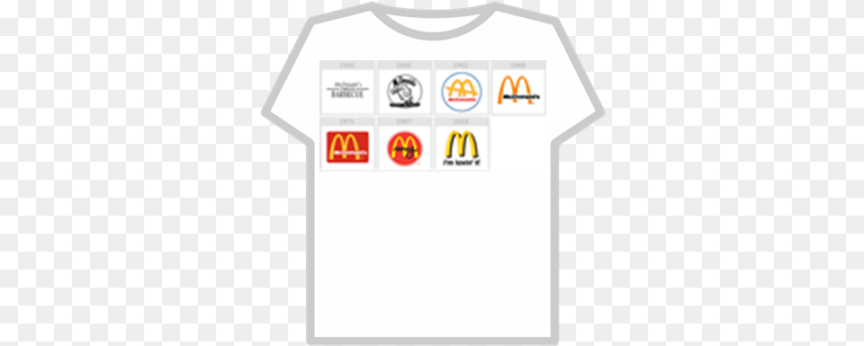 Mcdonalds Logohistory Roblox Mcdonalds, Clothing, T-shirt, Shirt Free Transparent Png