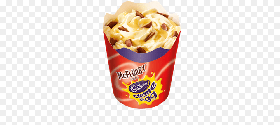 Mcdonalds Offers Cadbury Egg Mcflurries In Australia, Cream, Dessert, Food, Ice Cream Free Png