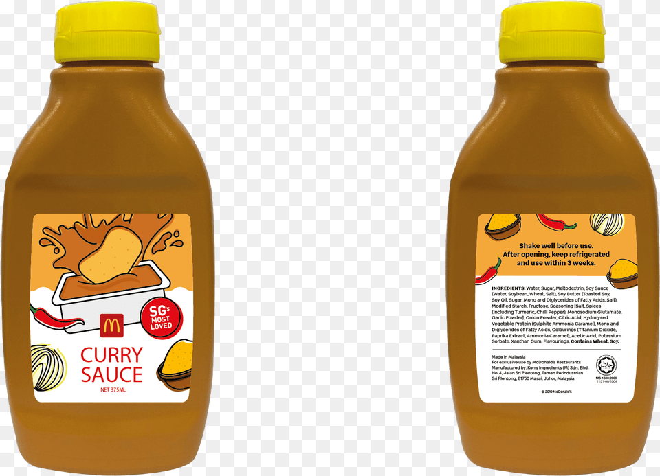 Mcdonalds Singapore Curry Sauce Bottle, Beverage, Juice, Food, Ketchup Png