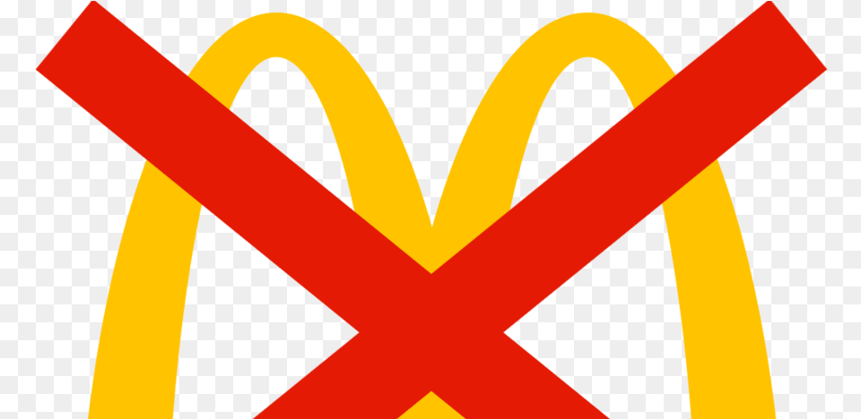 Mcdonalds With Line Through, Logo Free Png
