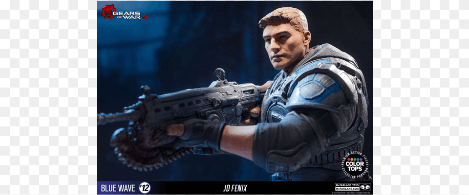 Mcfarlane Gears Of War Fenix, Gun, Machine Gun, Weapon, Adult Free Png