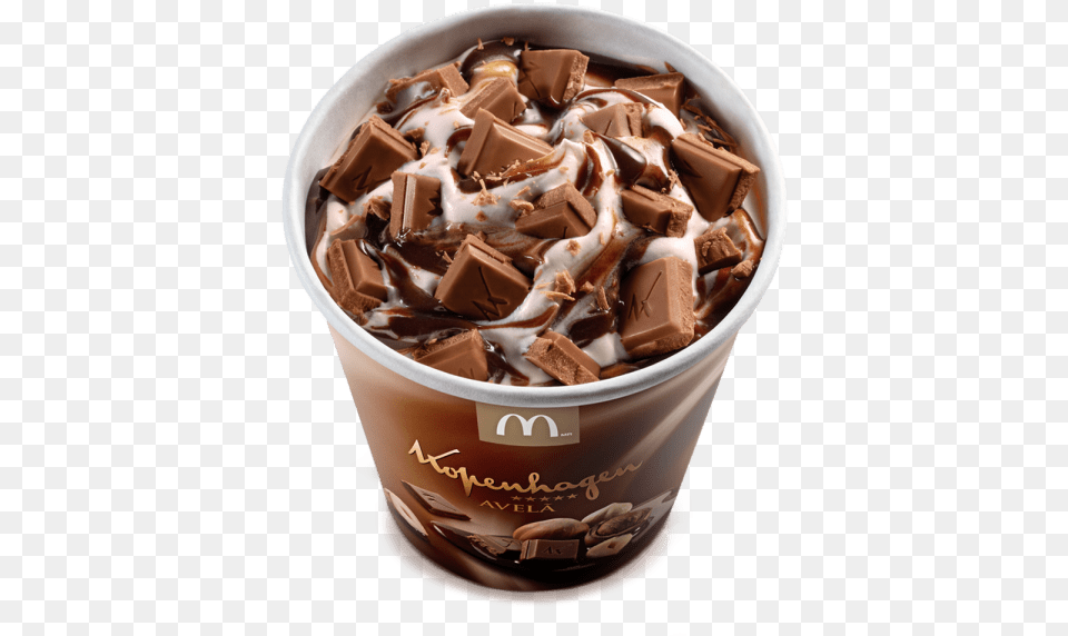 Mcflurry Kopenhagen Avel Chocolate, Cream, Dessert, Food, Ice Cream Free Png Download