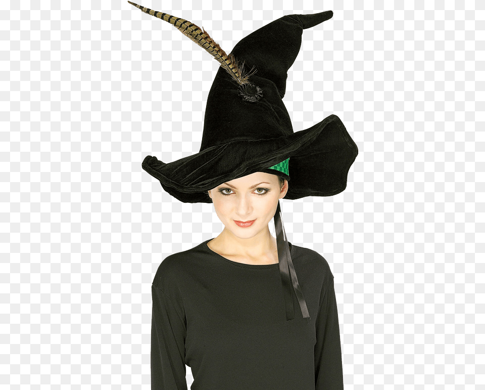 Mcgonagall S Hat With Feather From Harry Potter Minerva Mcgonagall Hat, Clothing, Sun Hat, Adult, Female Png