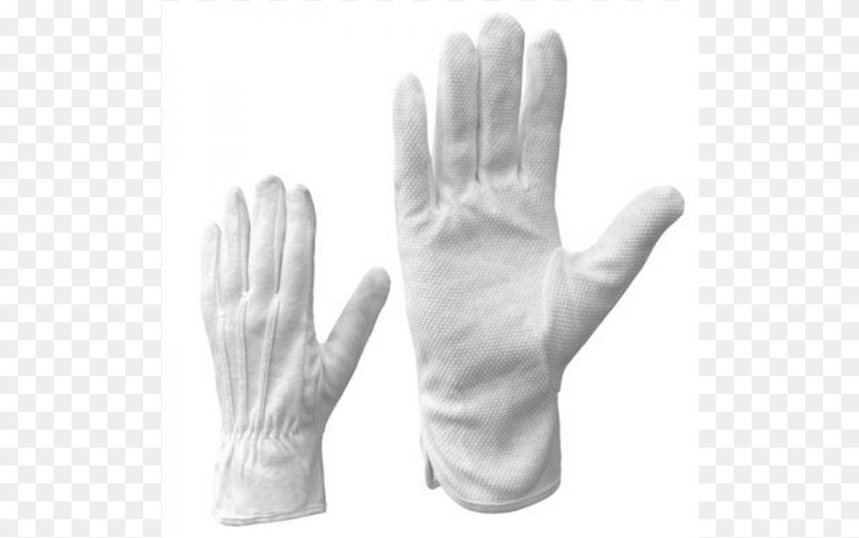 Mclean Cotton Gloves With Pvc Mini Dotted Palm White Glove, Clothing, Baseball, Baseball Glove, Sport Png