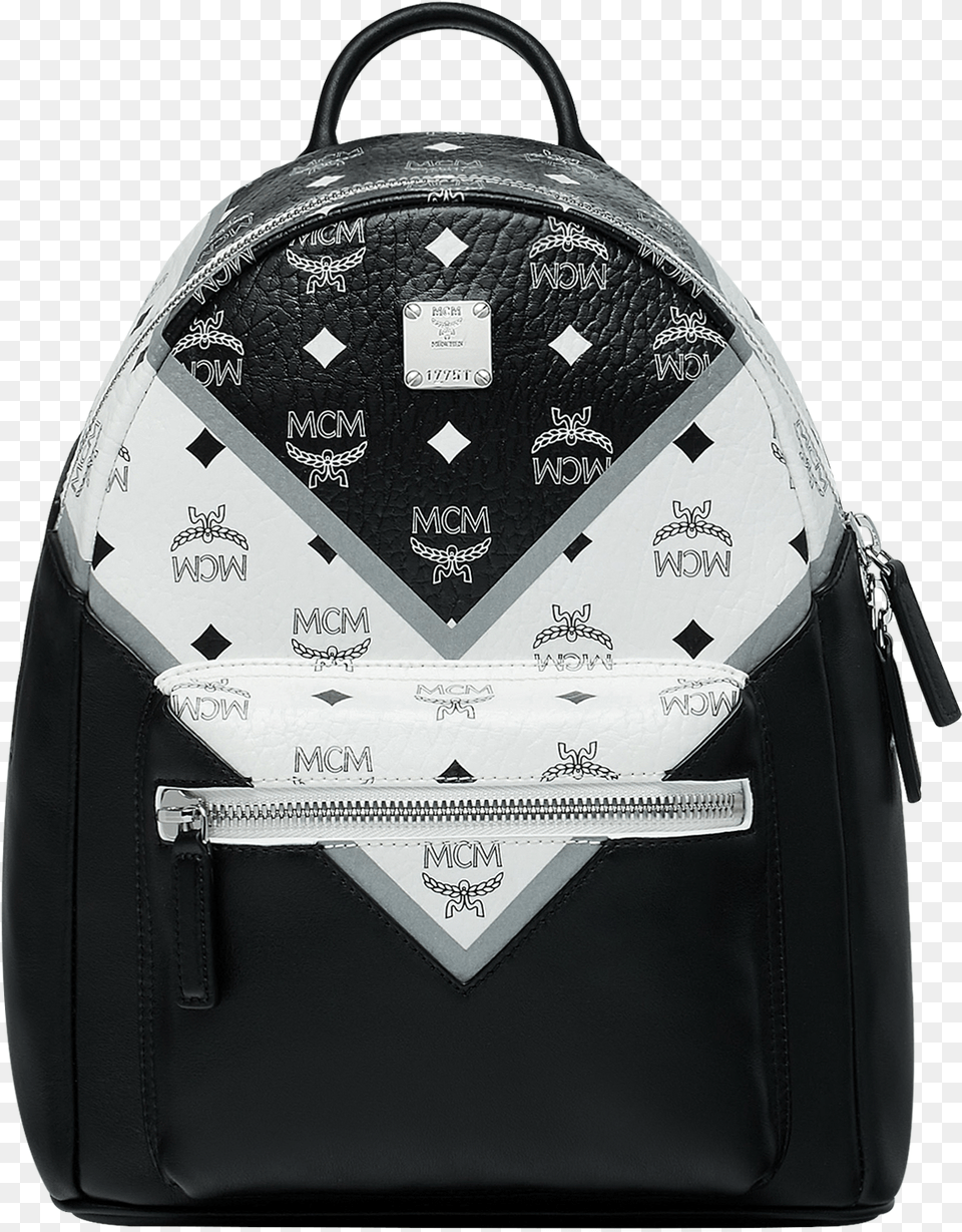 Mcm Backpack Black And White, Accessories, Bag, Handbag, Purse Png Image