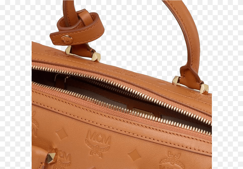 Mcm Essential Boston Bag In Monogram Leather Cognat Hobo Bag, Accessories, Clothing, Footwear, Handbag Free Png Download