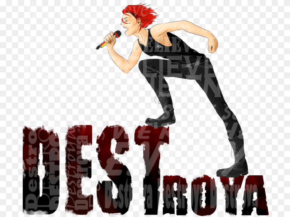 Mcr By Stevanity Gerard Way My Chemical Romance Bands Destroya Mcr, Adult, Person, Male, Man Free Png Download
