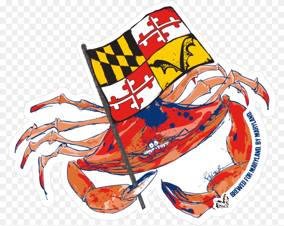 Md Crab Sticker Flying Dog Beer Old Bay Summer Ale Dead Rise, Person Free Transparent Png