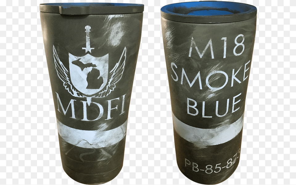 Mdfi Cerekote Smoke Grenade Tumbler Michigan Map, Bottle, Glass, Can, Tin Png