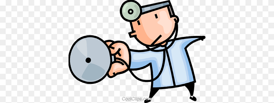Mdico Con Su Estetoscopio Libres De Derechos Ilustraciones Doctor Stethoscope On Head, Person, People, Clothing, Coat Free Transparent Png