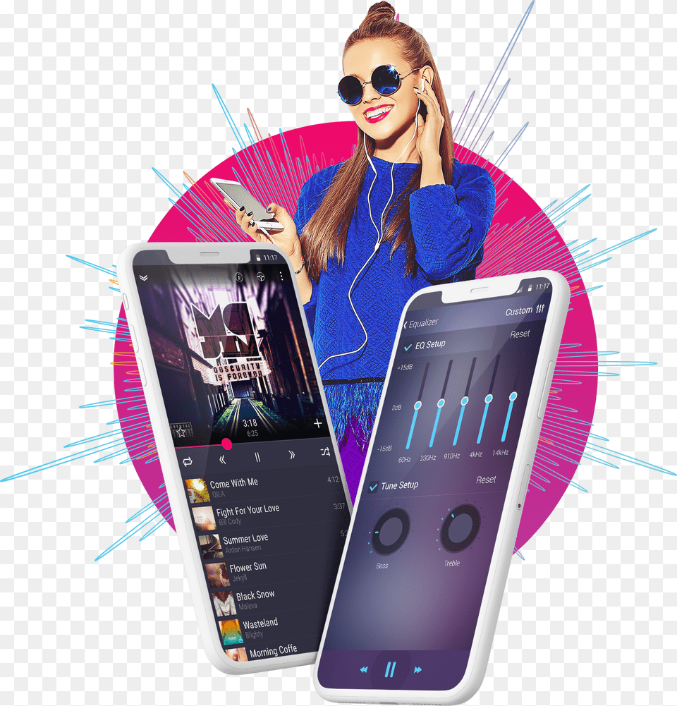 Mdplayer Music Player Supporting Android Auto Amp Android Mobile Phone, Electronics, Mobile Phone, Adult, Female Free Png
