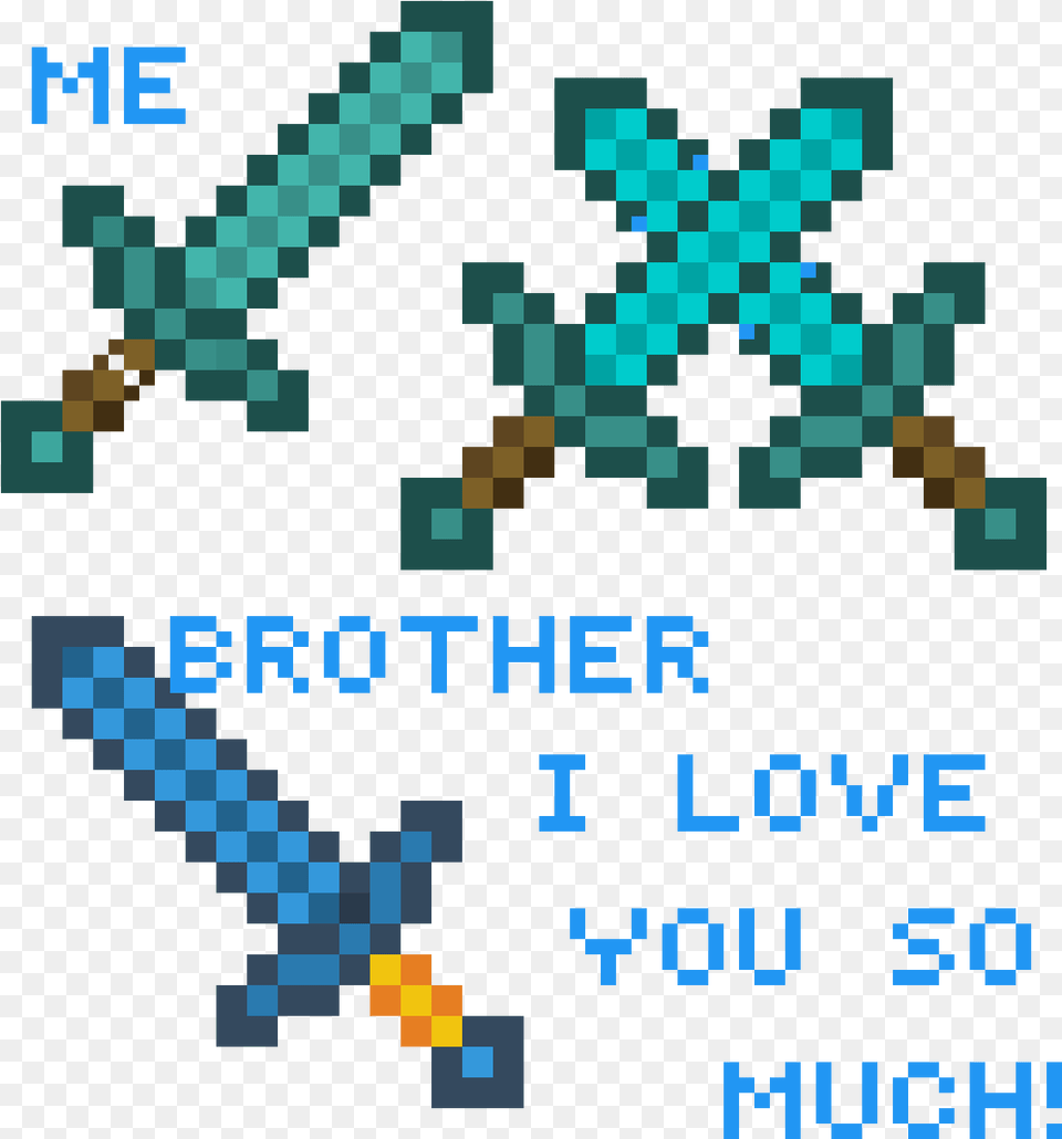 Me And Brother On Minecraft With Swords Minecraft Swords, Qr Code Png Image