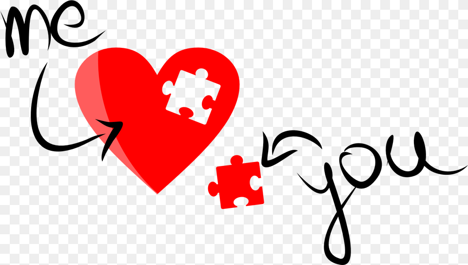Me And You Puzzle Hearts Drawing Image Love You Much More, Heart, Symbol Png