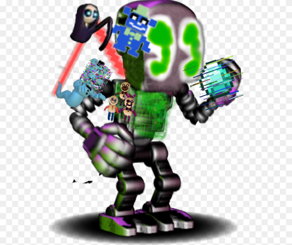 Me As A Fnaf World Boss Fnaf World Mad Endo, Robot, Baby, Person Free Png Download