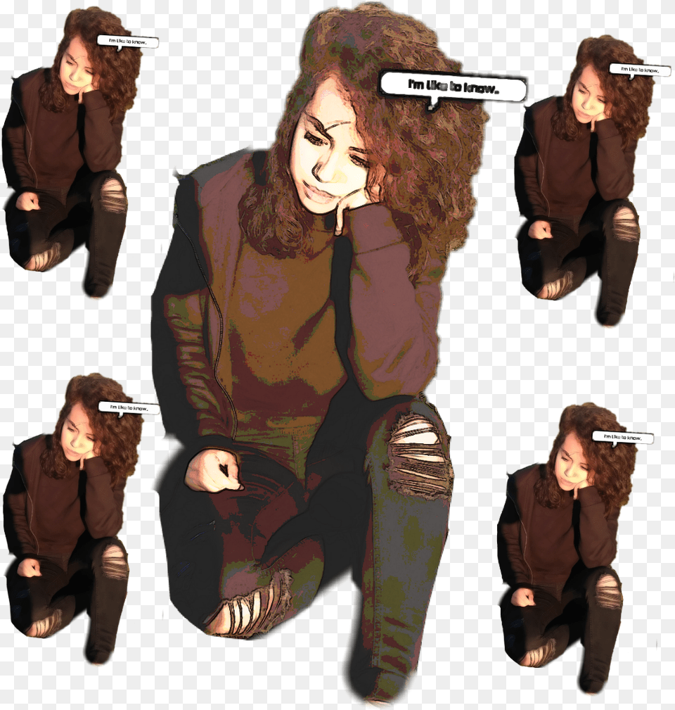 Me Emoji Queen Myedit Vintage Grunge Depressed Stressed Girl, Jacket, Long Sleeve, Publication, Sleeve Free Png